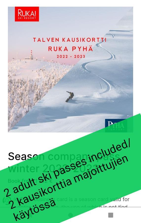 Ruka Kieraevae With Ski Tickets 쿠사모 외부 사진